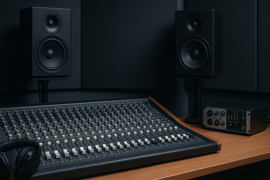 BigBadBeats studio with audio equipment and mixing console.